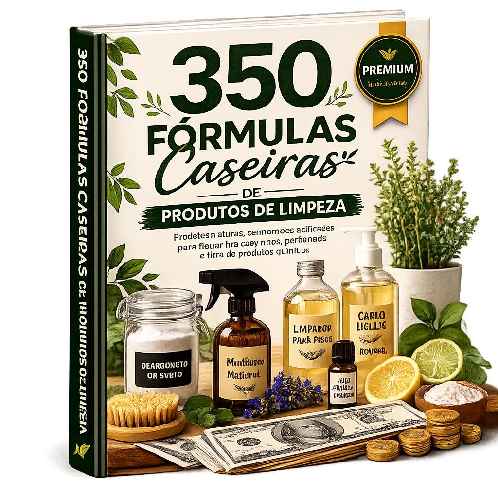 E-book 350 Fórmulas Caseiras para Produção de Produtos de Limpeza