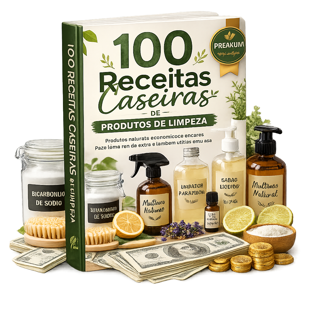 E-book 100 Receitas Caseiras de Produtos de Limpeza